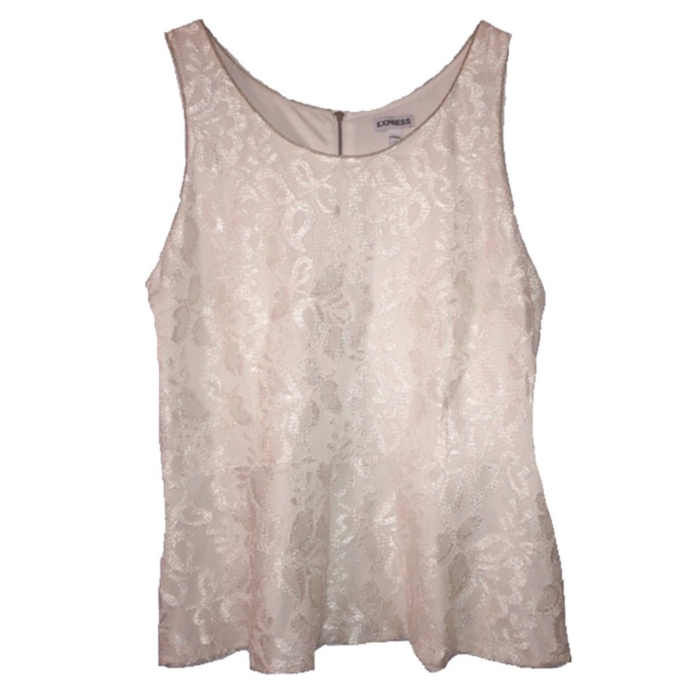 Sleeveless Lace Peplum Top